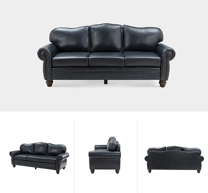 Classic 3-Seater Sofa with Premium Leather Upholstery, Stylish & Comfortable - Image 7