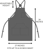 Hudson Durable Goods - Professional Grade Chef Apron for Kitchen, BBQ & Grill