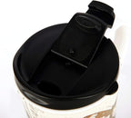 Topadorn 17 OZ Ceramic Coffee Mug Travel Cup with Lid and Gift Box, Red Flower and Butterfly