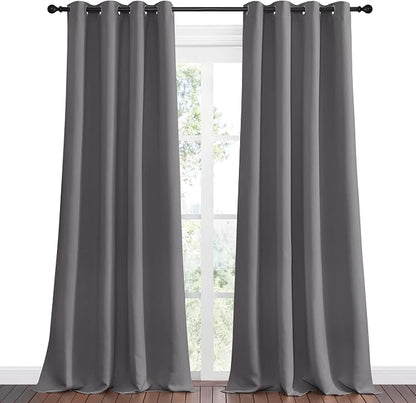 NICETOWN Bedroom Blackout Long Curtains Panels, 1 Pair, 55 inches by 120 Inch - Image 2
