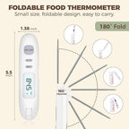Meat Thermometer Digital - Instant Read Food Thermometer for Cooking Grilling Air Fryer Griddle Probe Kitchen Gadgets Essentials BBQ Grill Smoker Oil Fry Candy Turkey Instant Read Thermometer