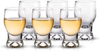 M&N HOME 6 Pack Shot Glass Set, Glass , Cute Shot Glasses, 2 Oz Clear for Wedding , Mini Brandy Sniffers, Liquor Glasses