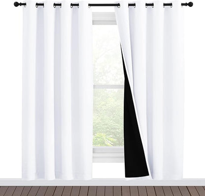 NICETOWN 100% Blackout Window Curtain Panels, Full Light Blocking Drapes by NICETOWN