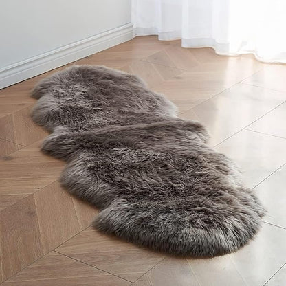 HUAHOO Premium Genuine Sheepskin Rug Real Australia Sheepskin Natural Lambskin - Image 4