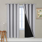 Yakamok Light Grey 100% Blackout Curtains 72 Inches Long 52" Wide 2 Panel | by Yakamok