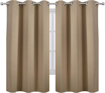 Blackout Curtains 42 x 63 inch/Natural Curtains Set of 2 Panels/Thermal - Image 2