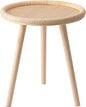 Small Rattan Side Table, Round Side Table by HuiDao