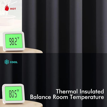 MIULEE Blackout Curtains for Bedroom 2 Panels 40 x 50 Inch Long Dark Grey | - Image 3
