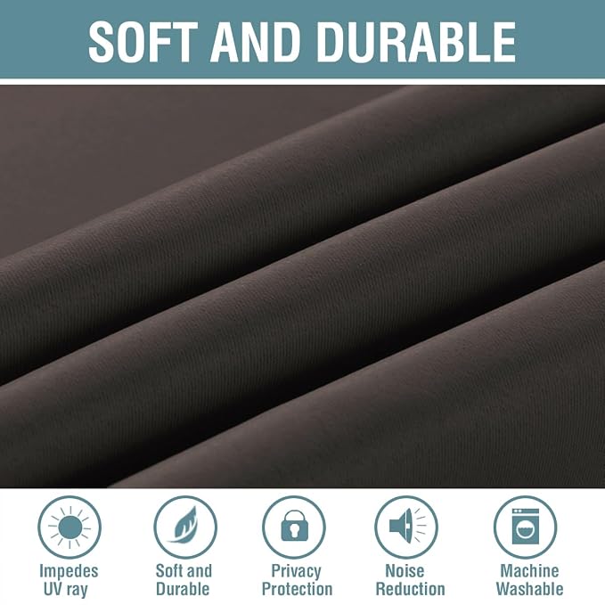 H.VERSAILTEX Blackout Curtain for Living Room Small Window Kitchen Blackout - Image 4