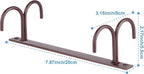 Mug Rack Under Cabinet - Coffee Cup Holder, 12 Mugs Hooks Under Shelf, Display Hanging Cups Drying Hook for Bar Kitchen Utensils Brown
