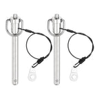 uxcell 2 Pcs Quick Release Pin, 3/8" x 3" (Dia. x L) Push-Button Ball Locking Pin, 304 Stainless Steel, Silver