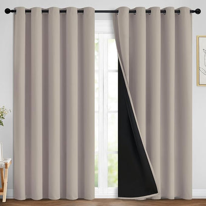 Yakamok Natural Blackout Curtains 84 Inches Long by Yakamok
