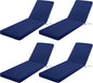 Chaise Lounge Cushion Outdoor, Waterproof and Stain-Resistant Lounge Deck by COMCAVER