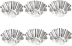 Mikinona 12pcs Non- Stick Tart Pans Tart Mould Egg Tart Molds Stainless Steel Tart Baking Mold Oven Pans Nonstick Bakeware Cupcake Wrapper Egg Tart Baking Cups Tart Tin Mini Non Stick Pan