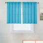 SpaceDresser Basic Rod Pocket Sheer Voile Window Curtain Panels Cyan Blue 1 by SpaceDresser