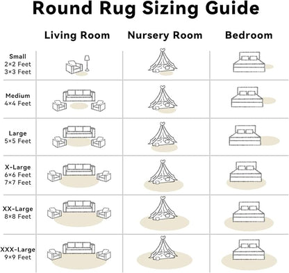 OLANLY Ivory Round Rugs for Bedroom - Image 8
