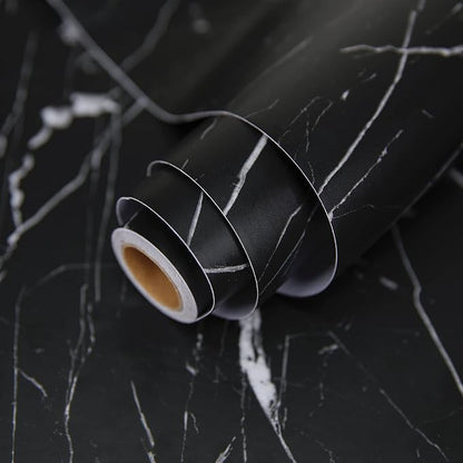 practicalWs 17.71''×196.8'' Marble Contact Paper Black/White Peel and Stick - Image 8