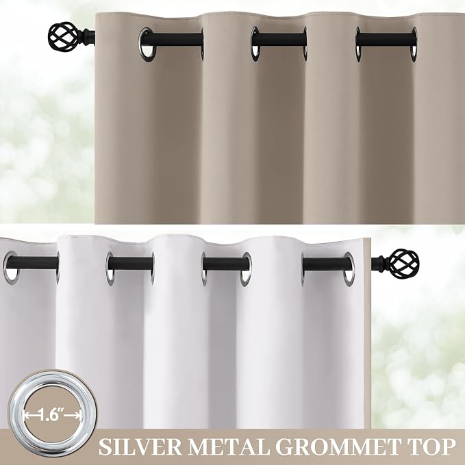 Yakamok Natural Blackout Curtains 96 Inches Long - Image 2