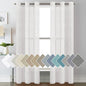 H.VERSAILTEX Linen Curtains Nickel Grommet Natural Linen Semi-Sheer Curtains 2 by HVERSAILTEX