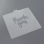 Thank You Cookie cutter and stencil set Baking stencils and cutters bundle DIY bakery decorating kit Cookie cutters with stencils Icing stencil and cookie cutter combo(Thank you)