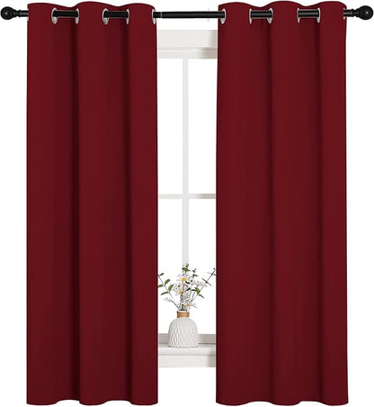 NICETOWN Christmas Window Curtains Blackout Drapes, Thermal Insulated Solid - Image 2