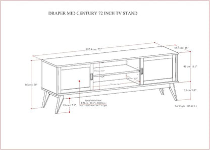 SIMPLIHOME Draper TV Stand - Image 3