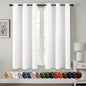 MIULEE Blackout Curtains for Bedroom 2 Panels 34 x 54 Inch Long Pure White | by MIULEE