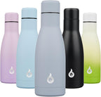 BJPKPK Insulated Water Bottle 12oz Small Stainless Steel Water Bottles Reusable Metal Thermos Keep Cold and Hot,Mist Grey