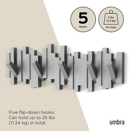 Umbra Sticks Wall-Mounted Coat Rack Rail Hook - Image 5