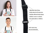 Cactus Kitchen Cooking BBQ Chef Apron, Watercolor With Flowers Roses and Cactus Apron for Men, Women - Dad Gifts, Gifts for Men - Birthday, Mothers Day Gifts for Mom