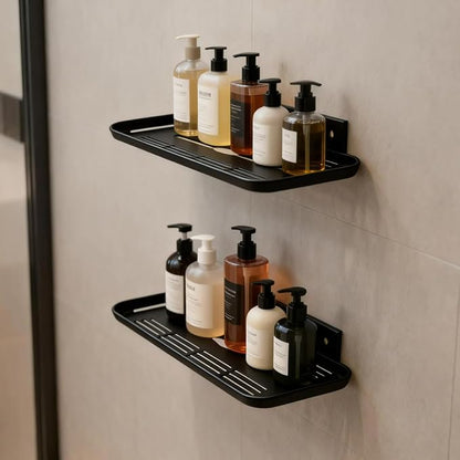 2pc Wall Mounted Floating Shelf, Self Adhesive Small Shelf, No Drill Shelves - Image 5