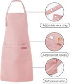 Tosewever Art Aprons for Women Painting Pottery Baking, Mens Buckle Straps Kitchen Apron with Pockets for Chef Cooking