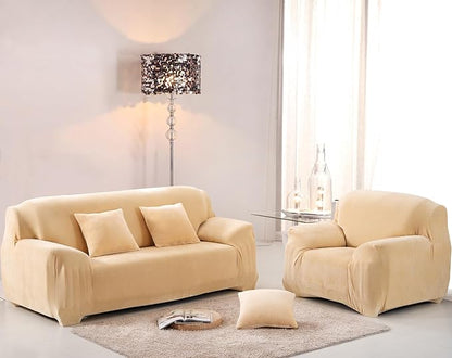 vctops 1-Piece Velvet Plush Stretch Chair Sofa Slipcover Soft Fuzzy Fluffy - Image 2