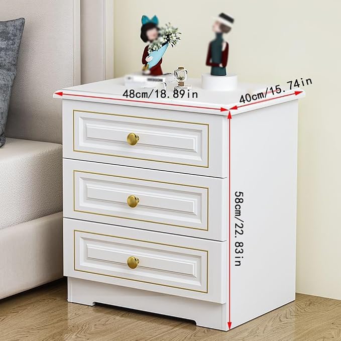 Bedside Table Light Luxury Solid Wood Bedside Table, Simple Home Storage Cabinet - Image 3