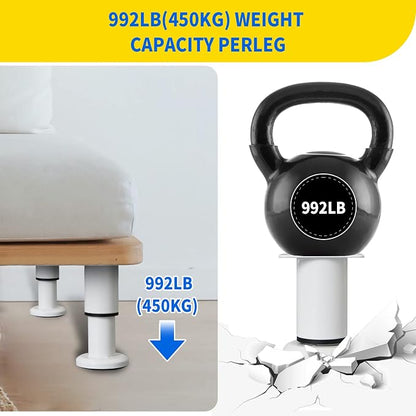 4 PCS Adjustable Height Bed Support Legs - Image 4