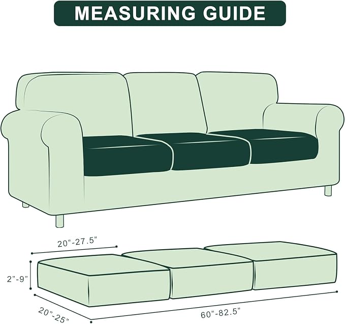 Hokway Stretch Couch Cushion Slipcovers Reversible Cushion Protector Slipcovers - Image 3