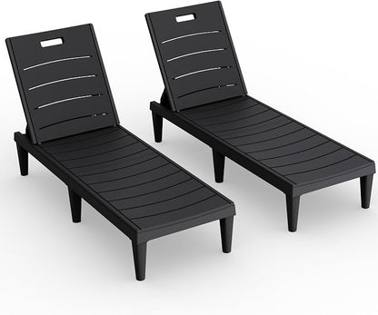 Devoko Outdoor Chaise Lounge Chair Set of 2 by DEVOKO