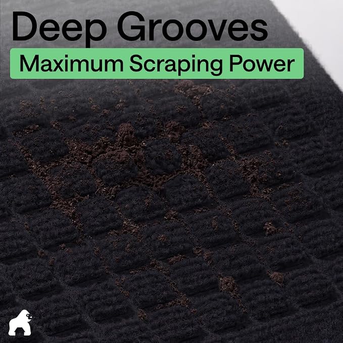 GORILLA GRIP® Ultra Absorbent Front Door Mat Outside Entrance, Traps Dirt and - Image 4