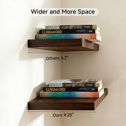 31.5in Floating Shelves for Wall, Wall Mounted Shelves for Decor Storage Set of - Image 4