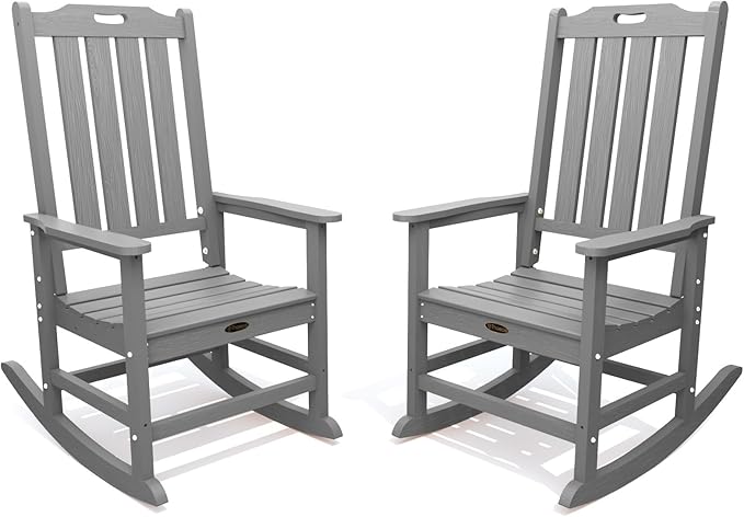 THOEOE Oversized Rocking Chair Set of 2, Outdoor Rocking Chair by THOEOE