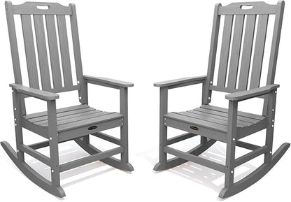 THOEOE Oversized Rocking Chair Set of 2, Outdoor Rocking Chair by THOEOE