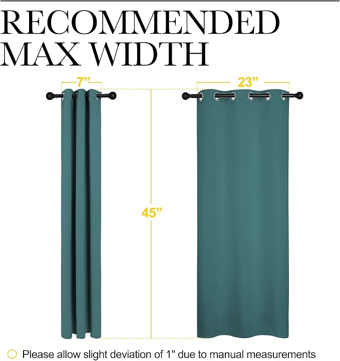 NICETOWN Bedroom Curtain Panels Blackout Draperies, Thermal Insulated Solid - Image 6