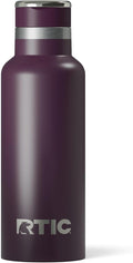 RTIC 16oz Journey Bottle Metal Stainless Steel Vacuum Insulated, BPA Free, Reusable, for Water, Hot and Cold Drinks, Travel, Sports, Camping, Plum