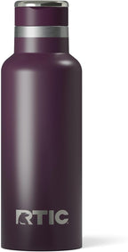 RTIC 16oz Journey Bottle Metal Stainless Steel Vacuum Insulated, BPA Free, Reusable, for Water, Hot and Cold Drinks, Travel, Sports, Camping, Plum