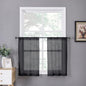Tollpiz Sheer Tier Curtain Linen Textured Half Kitchen Curtains Sheer Light by Tollpiz