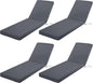Chaise Lounge Cushion Outdoor, Waterproof and Stain-Resistant Lounge Deck by COMCAVER