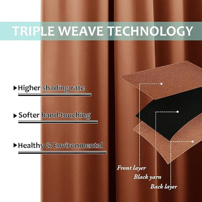 NICETOWN 100% Blackout Short Curtains - Image 6