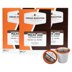 Fresh Roasted Coffee, Mocha Java, Medium Roast, 72 Pods for K Cup Brewers