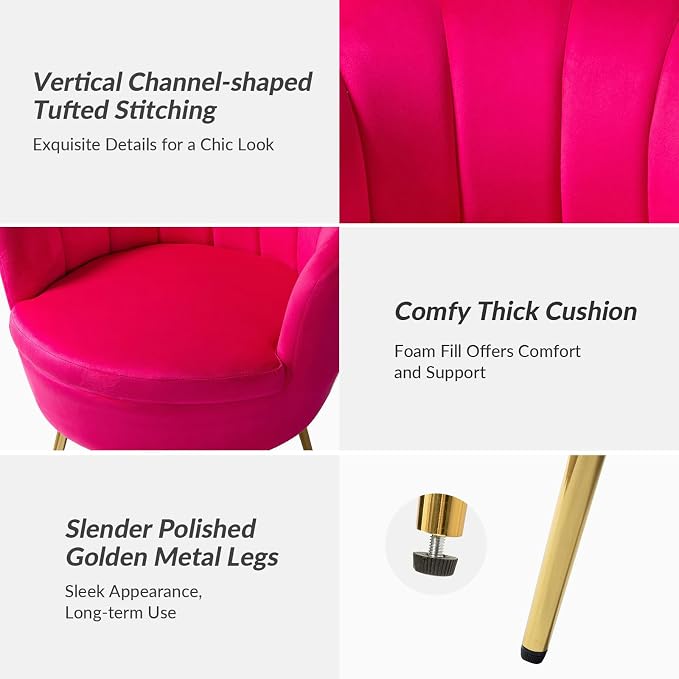 HULALA HOME Modern Velvet Accent Chair - Image 6