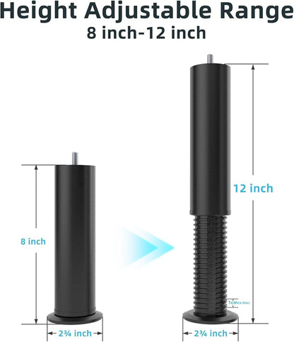 Adjustable 8-12 inch Bed Legs Metal Replacement Heavy Duty Leg M8 M10 Thread - Image 2